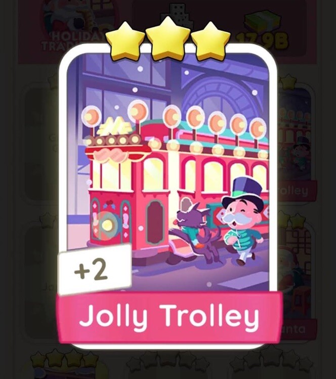 Jolly Trolley - Monopoly Go - Sticker - 3Star⭐️