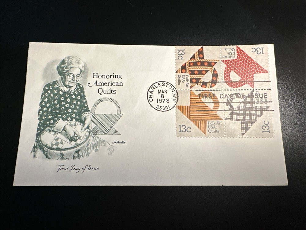 'US FDC Stamp Scott# 1745-48 Honoring American Quilts 1978