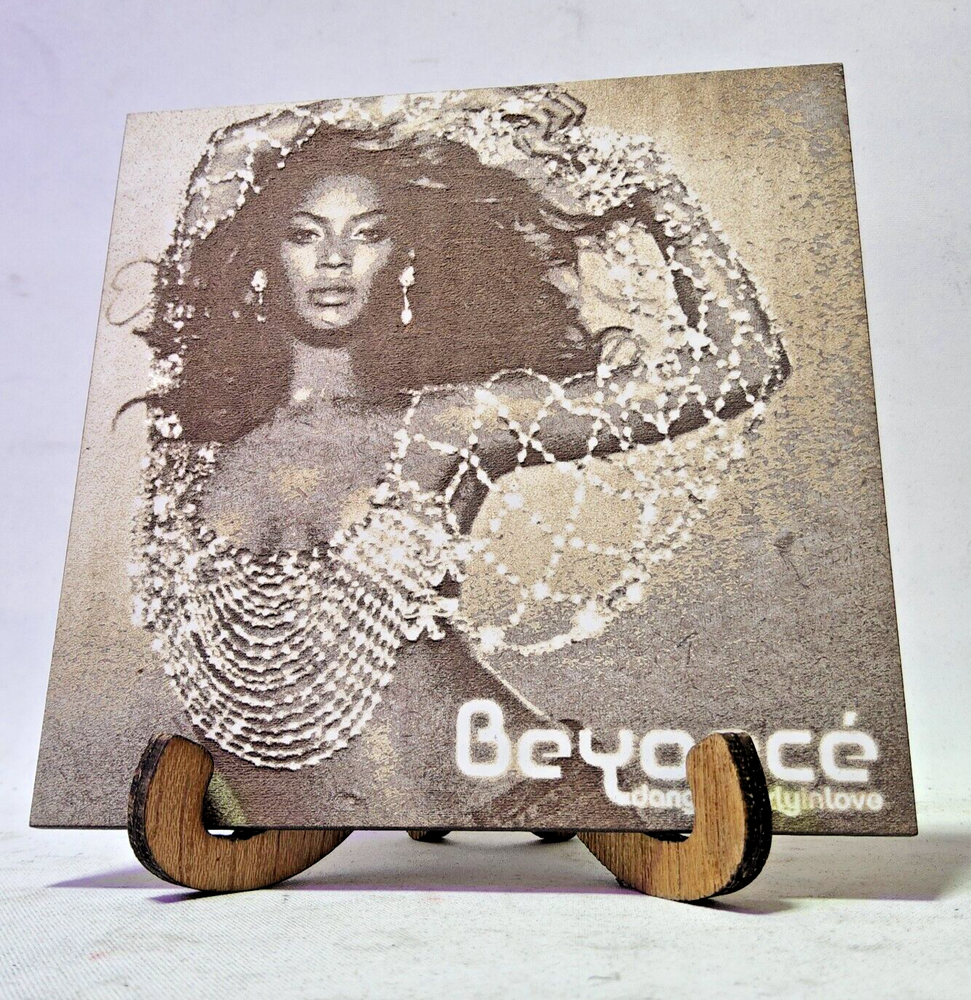 Laser engraved Beyonce textured 3d portrait mdf board 4.5x4.5 & 5x5 music artist