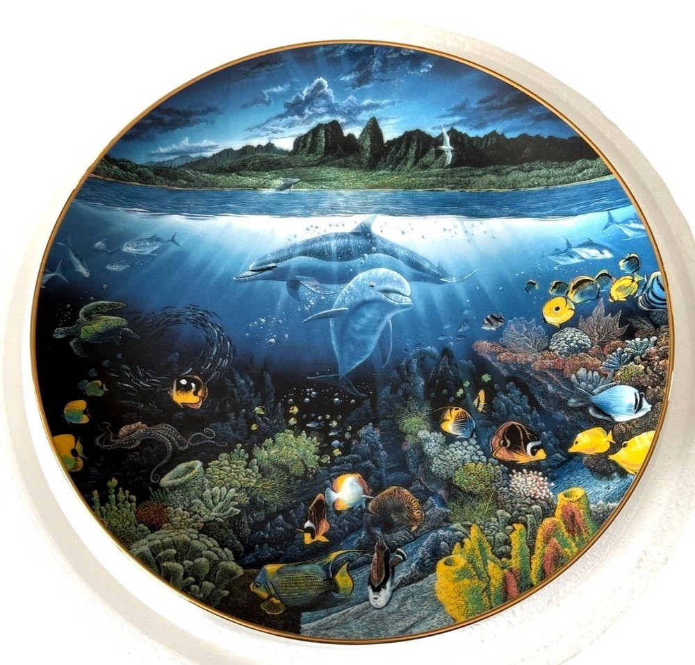 Underwater Paradise Plate By Robert Lyn Nelson Danbury Mint 1991 Porcelain