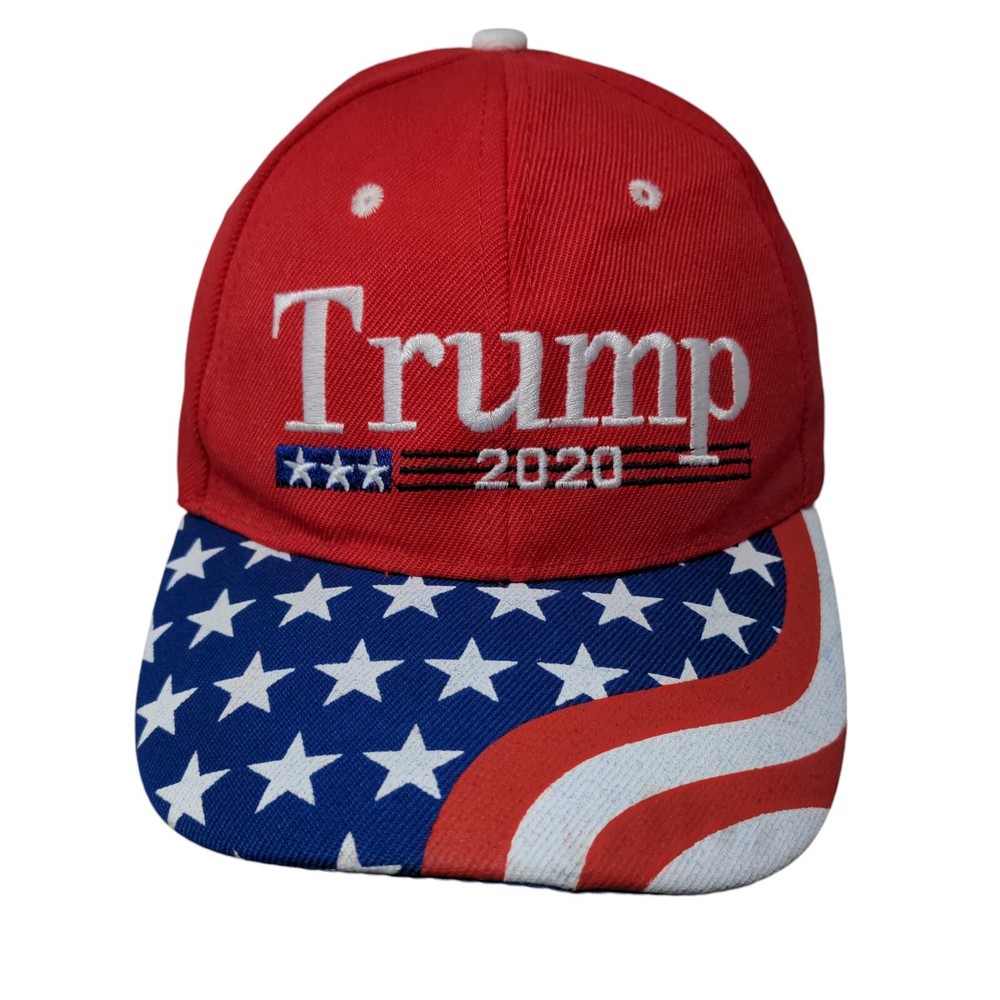 Trump 2020 Strapback Hat Multicolor One Size Adjustable Embroidered