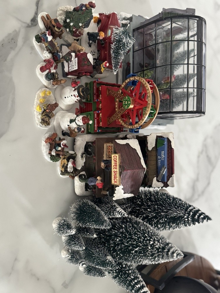 Christmas Village Decoration Scene LED Light read description!