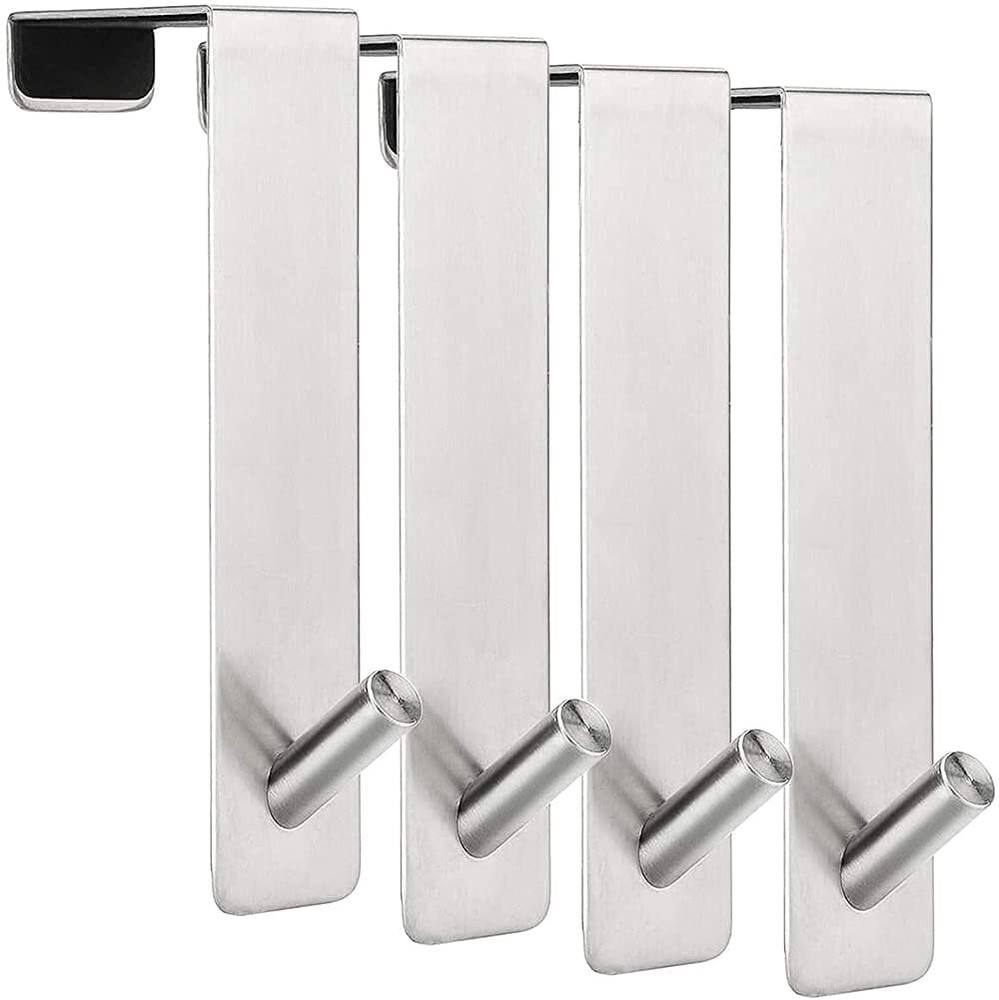 Heavy Duty Over The Door Hooks - Stainless Steel Holds Up to 100lbs - 4 Pack