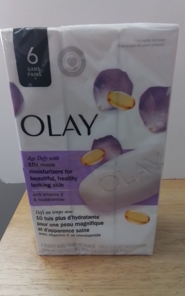 Olay Age Defying Bar Soap with Vitamin E and Vitamin B3 3.75 Oz (6 Count)