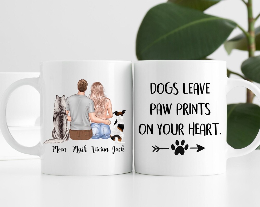 Custom Family Portrait Mug with Pets - Personalized Coffee Cup-image