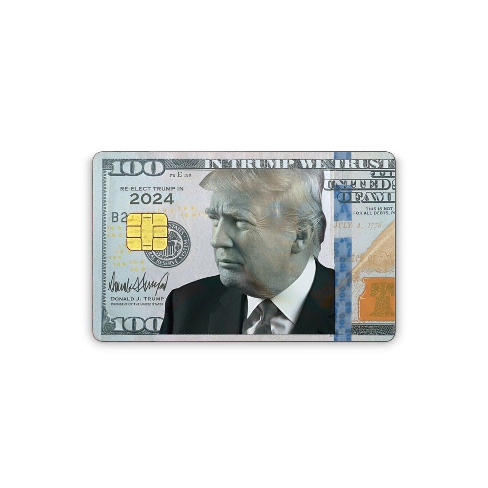 Credit Card Skins Trump Hundred Dollar Bill Vinyl Decal-image