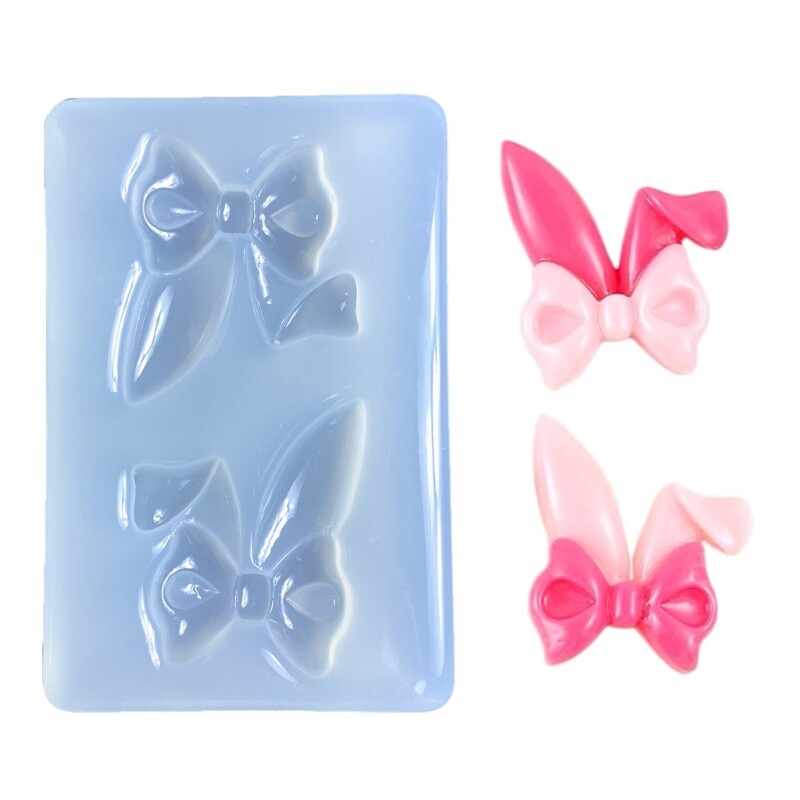 Bowknot Ear Silicone Mold for DIY Epoxy Resin Keychains & Jewelry