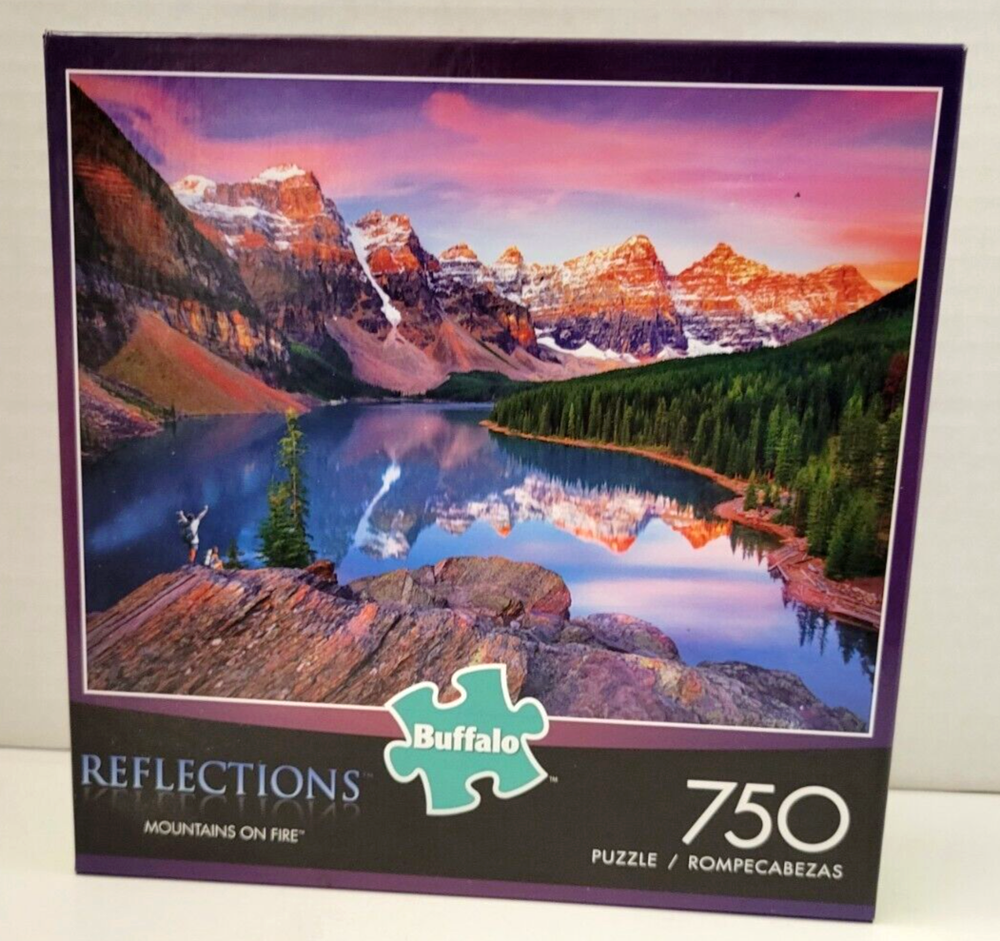 Reflections Mountains on Fire 750 Piece Jigsaw Puzzle 24 x 18