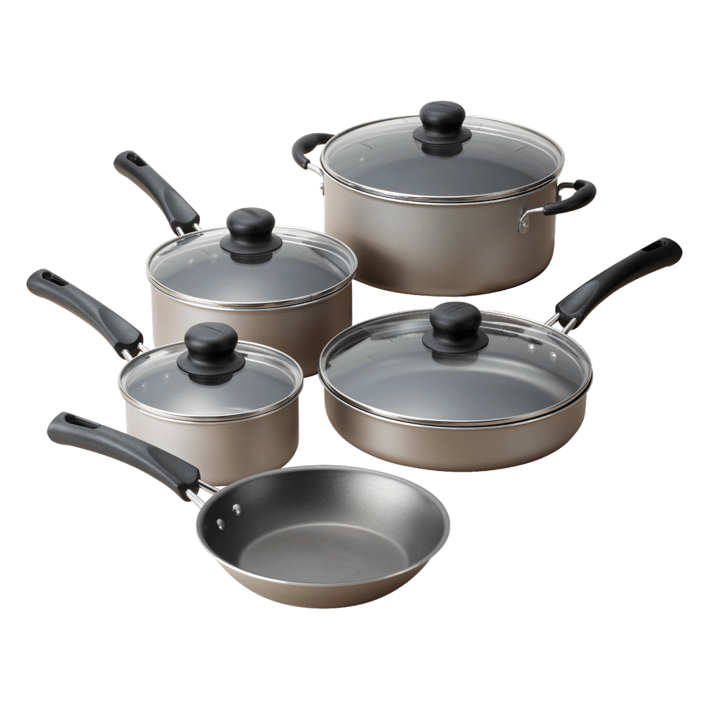 Tramontina 9-Piece Non-Stick Cookware Set, Champagne