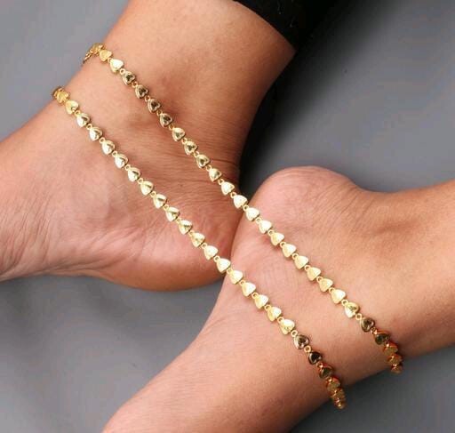 Elegant Gold-Toned Ghungroo Payal Pair for Women and Girls-image