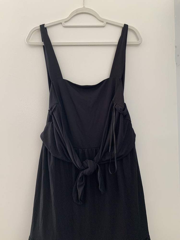 INC International Concepts Tiered Maxi Dress Deep Black L