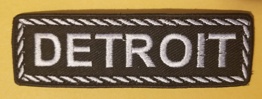 DETROIT Club Officer Embroidered Patch Worldwide shipping