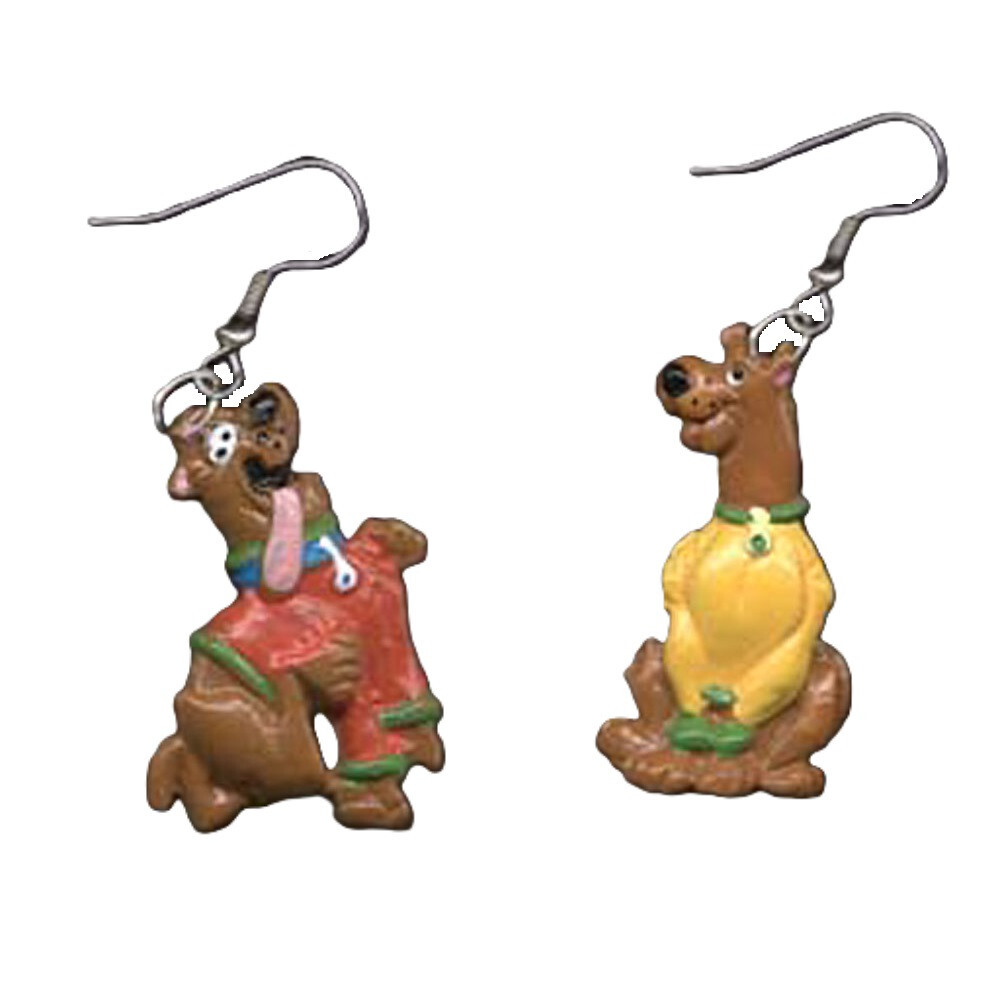 Retro Vintage SCOOBY DOO Funky EARRINGS Mini Figure Cartoon Dog Novelty Jewelry