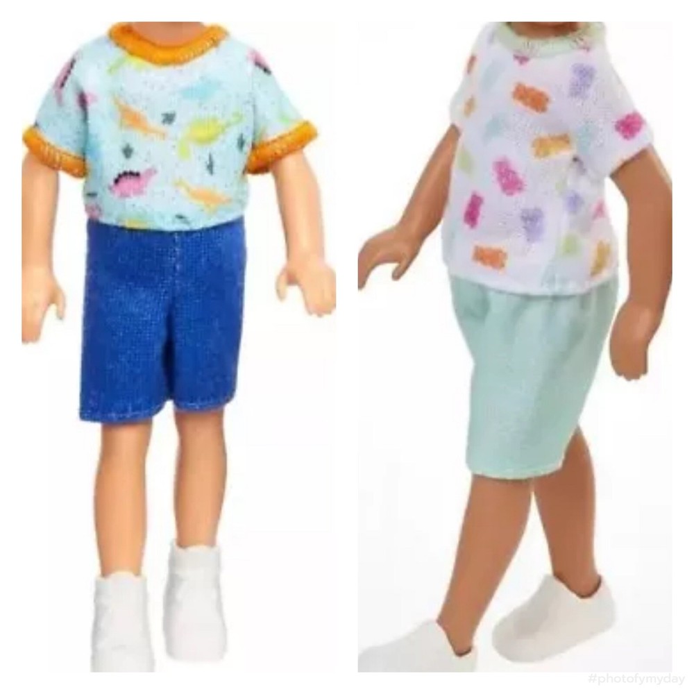 Barbie Club Chelsea Boy Darrin Doll Clothes Lot- Gummy Bear and Dinosaur outfits