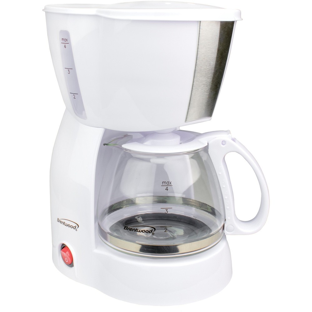 Brentwood Appliances TS-213W 4-Cup Coffee Maker White