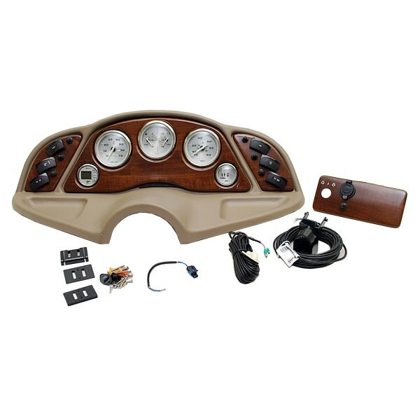 Crestliner Boat Gauge Panel 1692527 | Grand Cayman Tan Woodgrain (Kit)