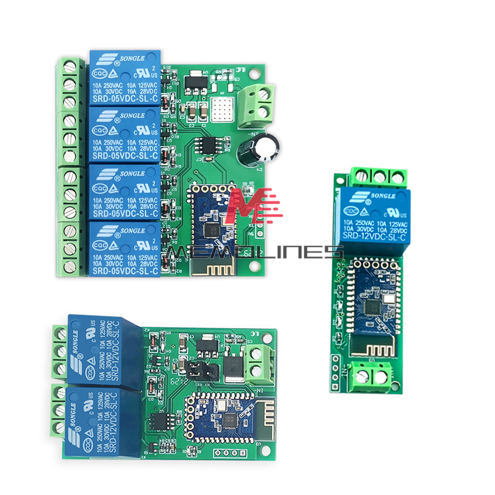 DC 12V 1/2/4Channel Bluetooth Relay Module APP Control Switch IoT Smart Home New-image