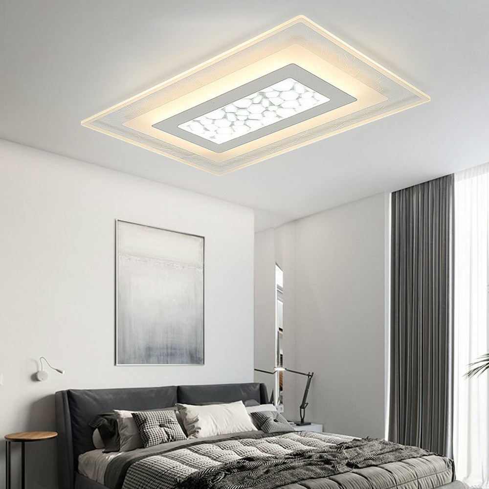 Modern Acrylic LED Ceiling Light Flush Mount Square Fixture Lamp  Living Room US