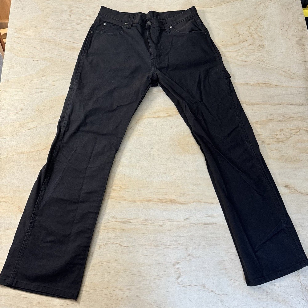 Dickies Flex Cargo Pants for Men 32x32 Black with Button Front Zip Fly and Multi-Pockets