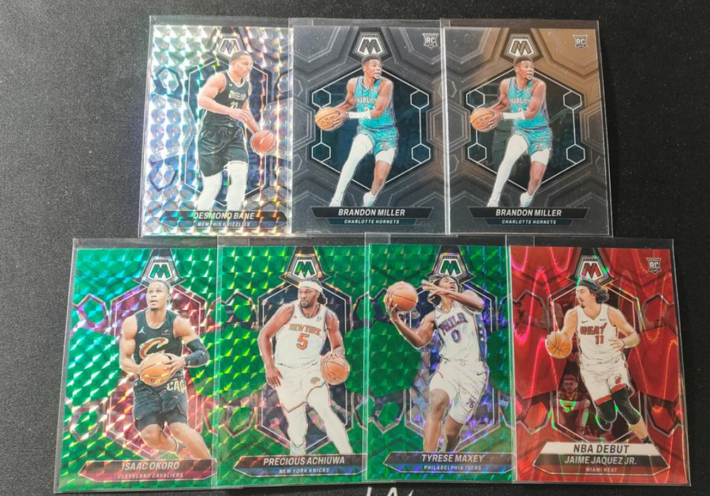Brandon Miller/Tyrese Maxey 2023-24 Panini Mosaic Red/Silver/Green Lots 7 -GK