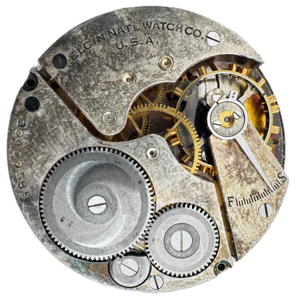 Vintage 1928 Elgin 7 Jewel 16s Mechanical Pocket Watch Movement 291 USA