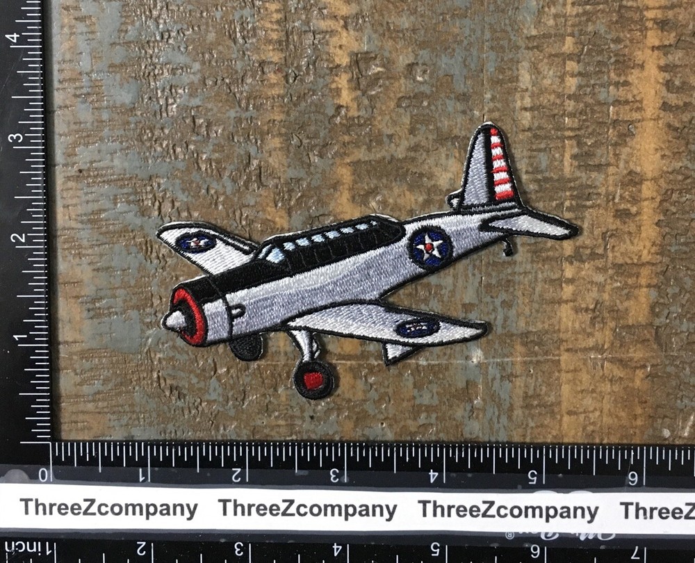 Vintage Douglas SBD-5 Dauntless Military Aircraft Iron-On Patch USAF Design