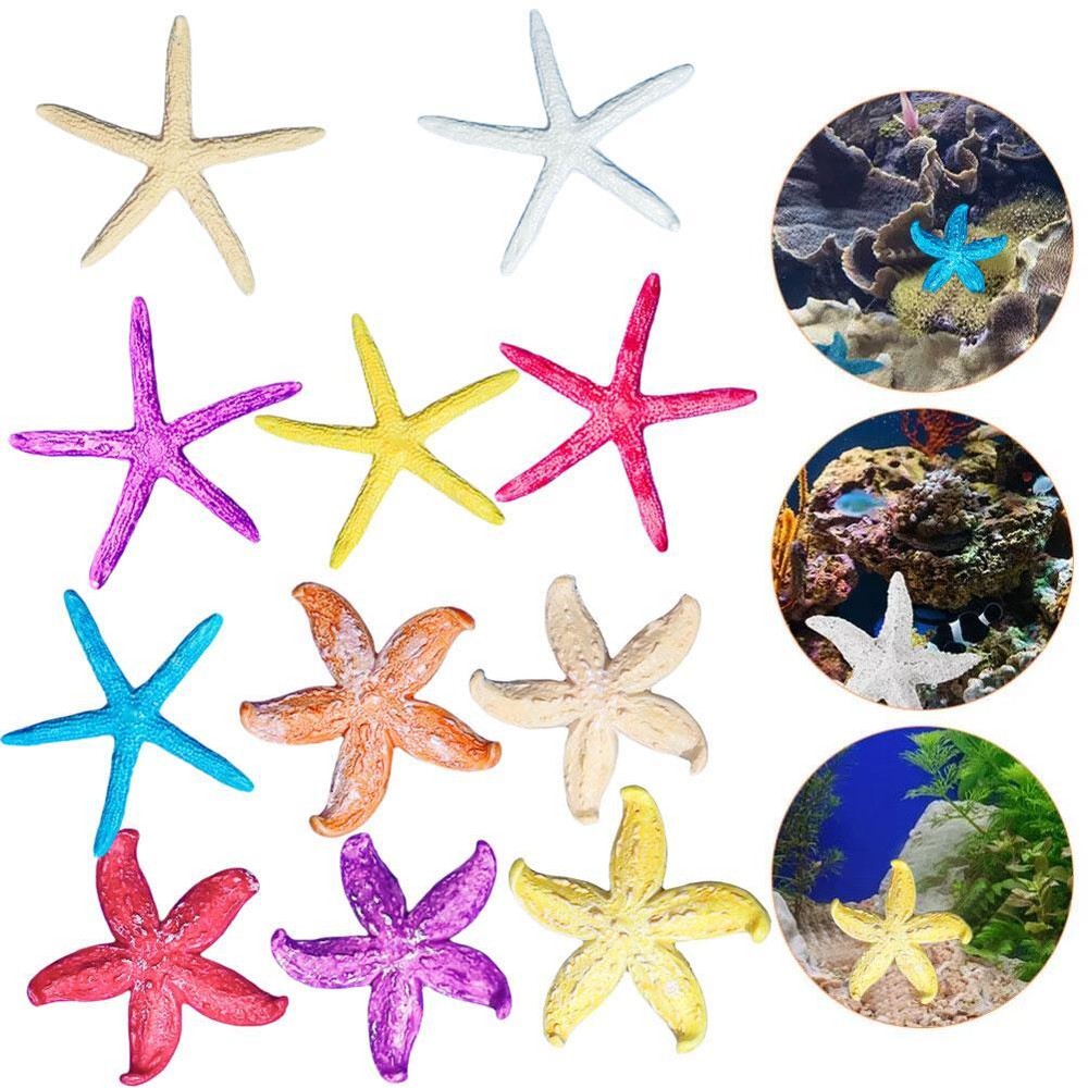 Aquarium Landscaping Fish Tank Ornament Simulated Big and Small Starfish ш☆ ч ;θ