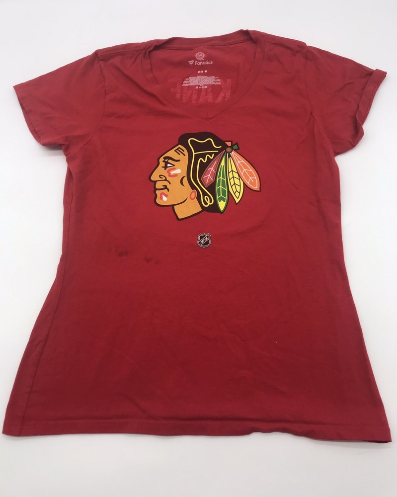 Black Hawks Kane NHL T-Shirt Women Medium Red..#17472