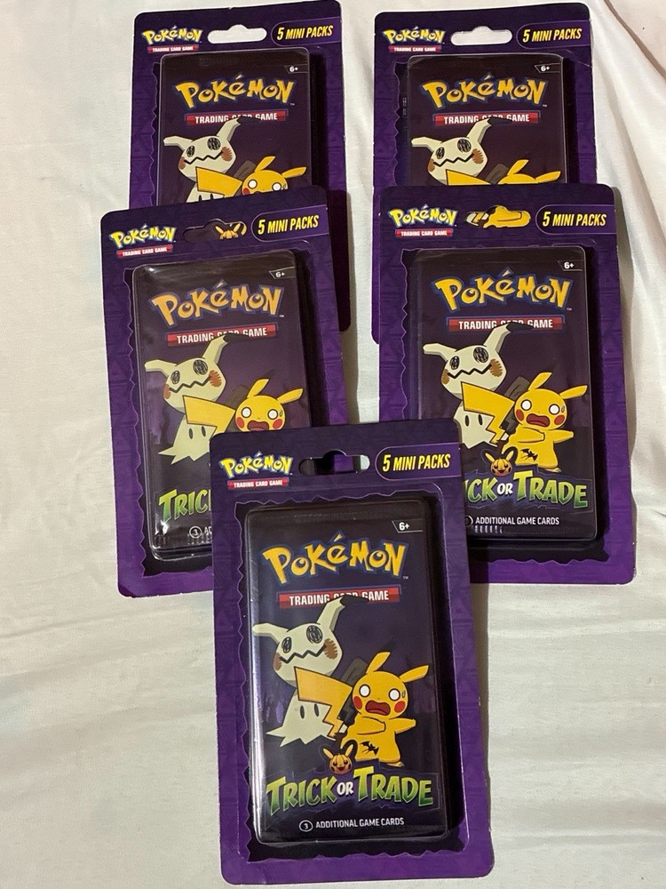 Pokémon Trick or Trade Mini Pack Blister Lot of 5 Sealed Halloween BOOster