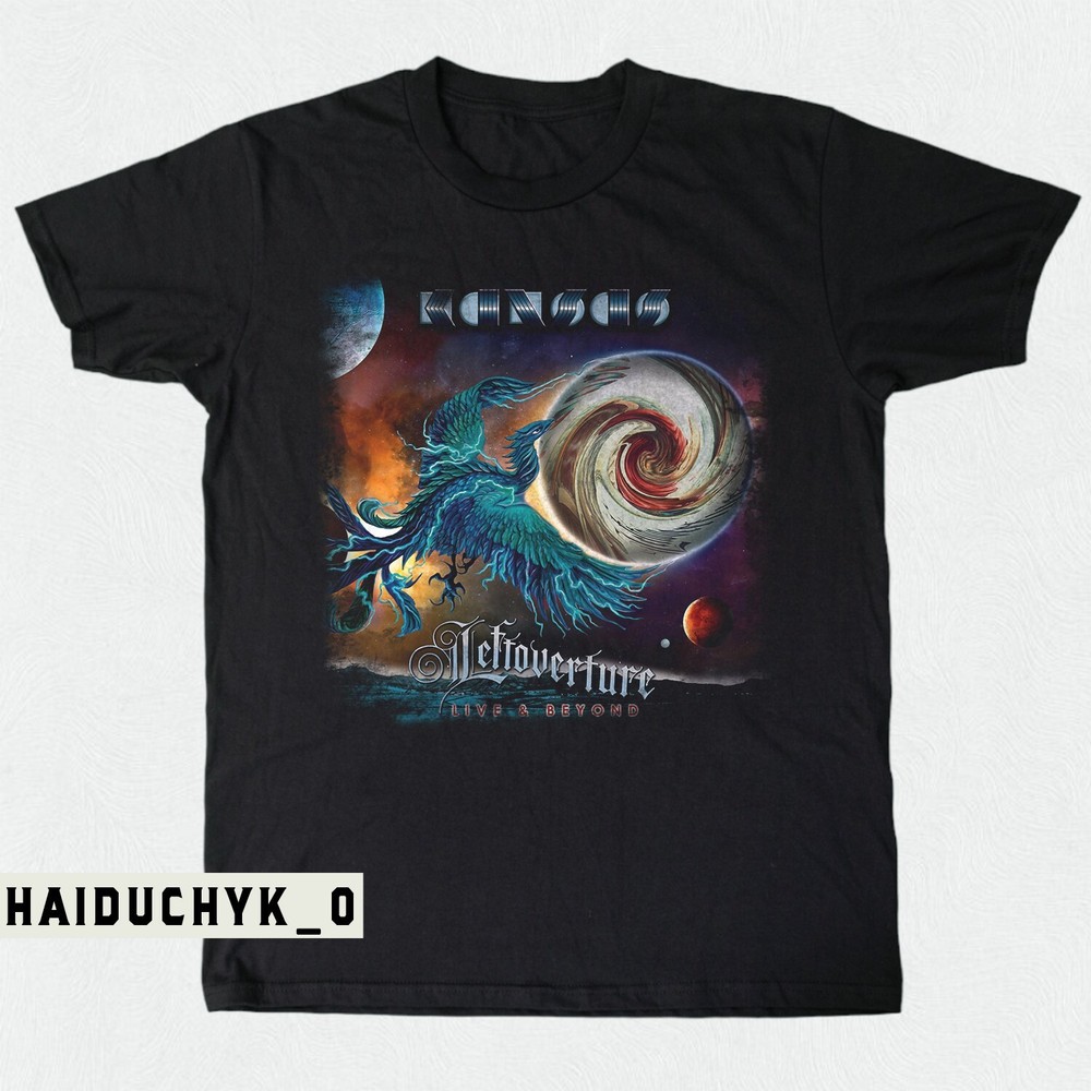 Kansas Leftoverture Live Beyond Rock Band  Unisex Black T-shirt Size S-5XL