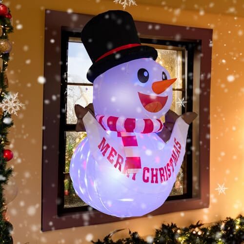 3.5Ft Christmas Outdoor Decoration, Christmas Inflatables Blow Up Snowman