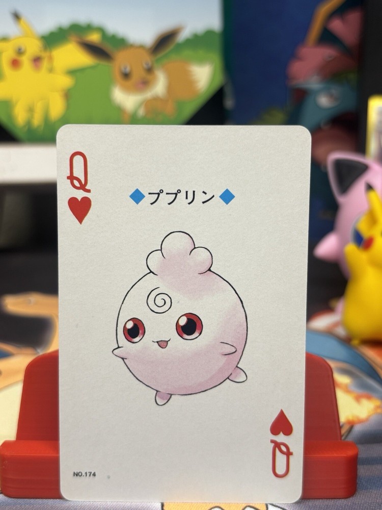 Queen of Hearts Igglybuff 174 Pokémon Poker Playing Card 1999 Japan Lugia Silver