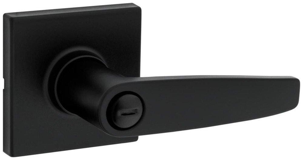 Kwikset SL4000WISQT Winston Privacy Door Lever Set - Black