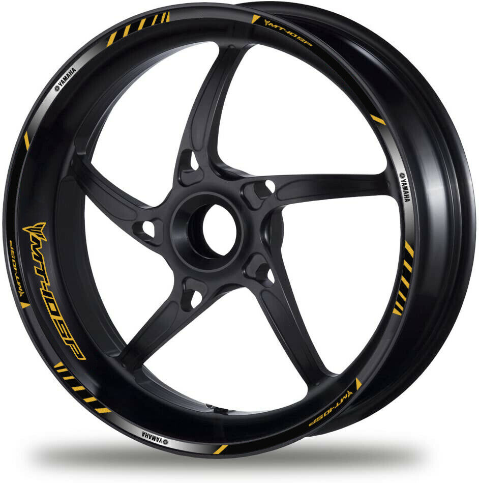 Motorcycle MT-10 SP Wheel Decals Stickers Rim Stripes Motorbike MT10SP Gold