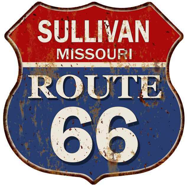 SULLIVAN, MISSOURI Route 66 Shield Metal Sign Man Cave Garage 211110013087