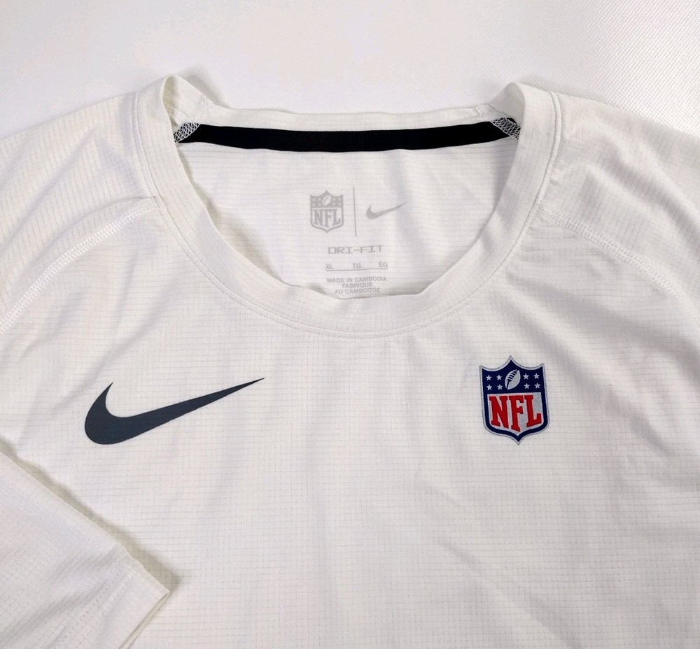 Nike NFL On Field Dri-Fit White Compression Top Men's Size XL Short Sleeve
