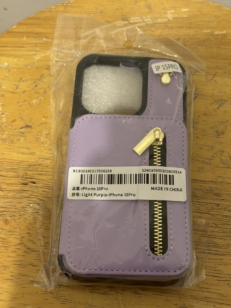 Cross Body Zipper Card Slot Case for iPhone 15 Pro