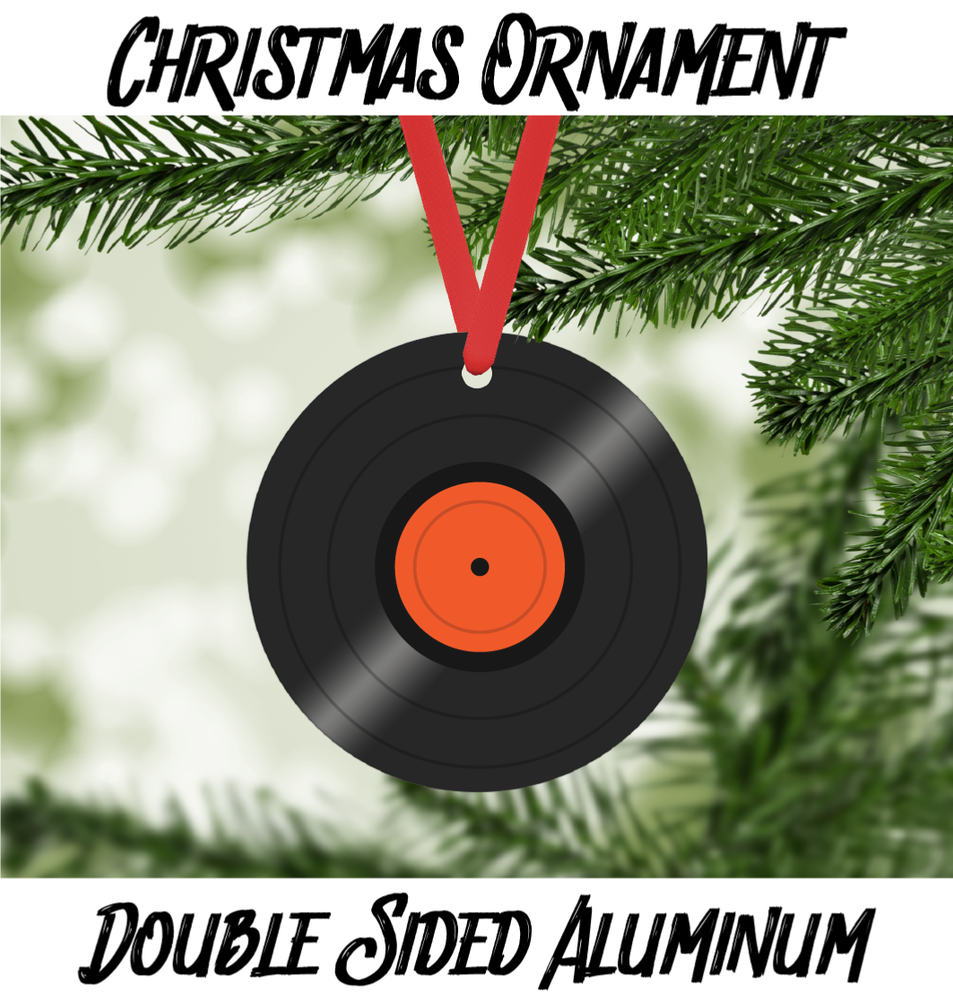 Orange Record Custom Metal Ornament LP. 45