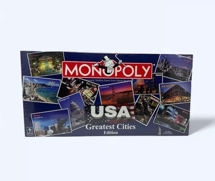 Brand New Sealed Hasbro Monopoly USA Greatest Cities Edition Board Game