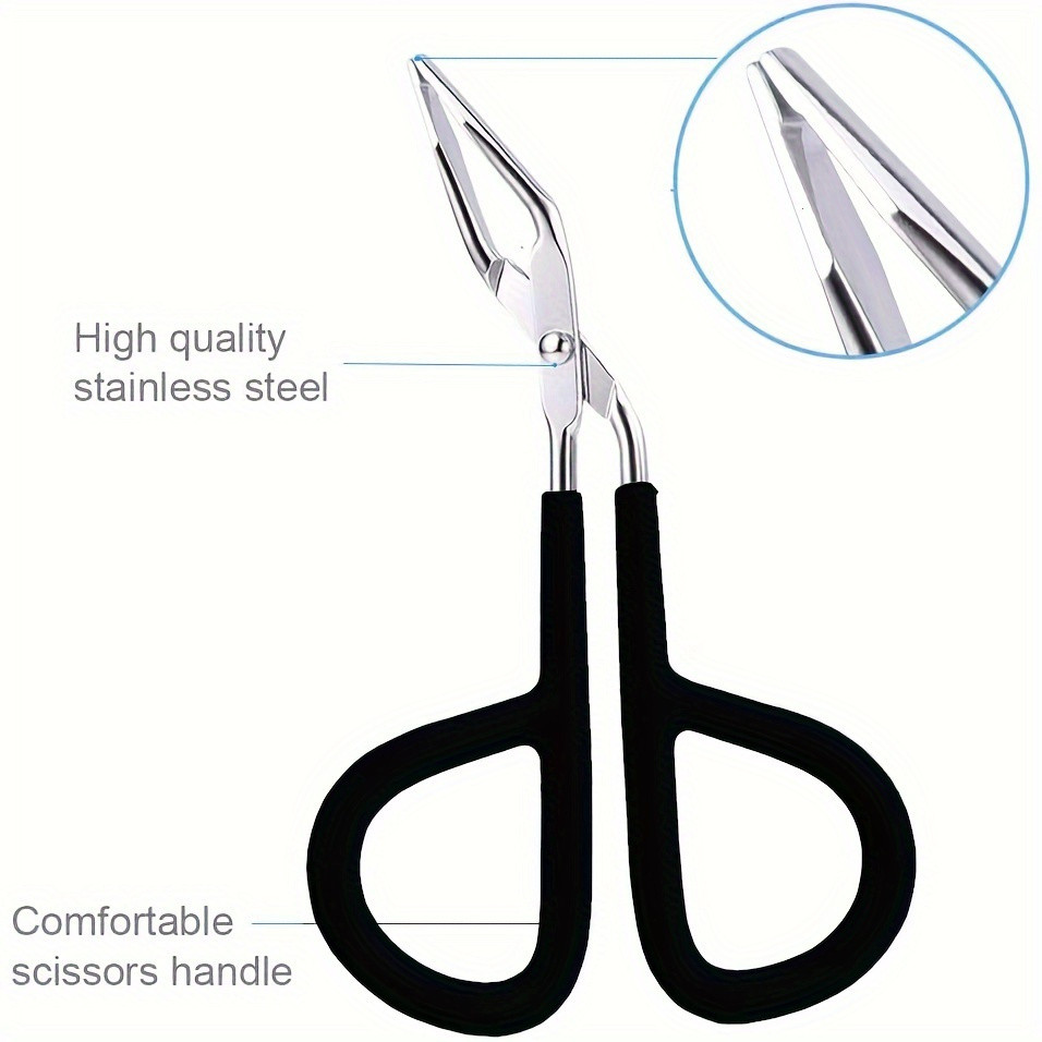 Eyebrow Tweezer Clip with Scissor Handle, Unisex Hair Plucker for Men and Women,