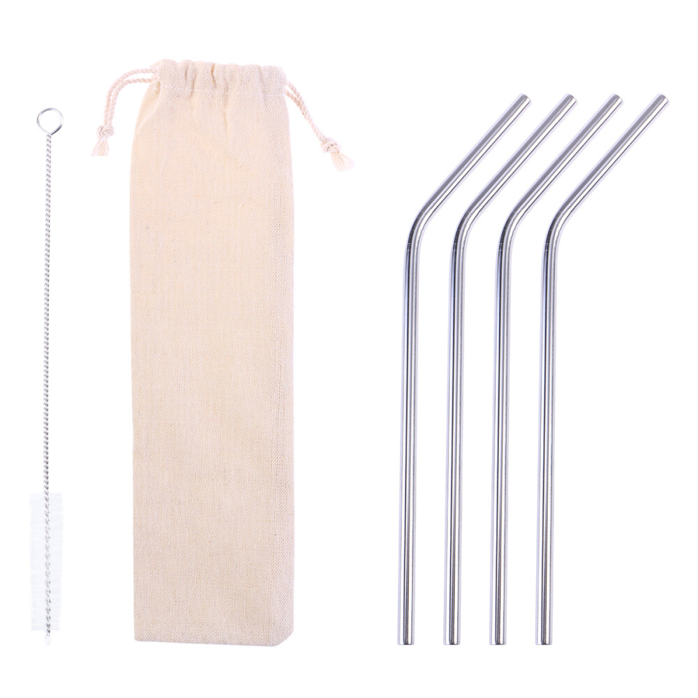 Stainless Steel Drinking Straws Reusable Curved Straws Metal Drinking Straws