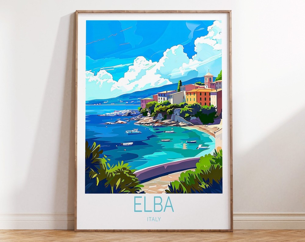 Elba Italy Coast Travel Print Italy City Poster Elba Wall Art Travel Poster