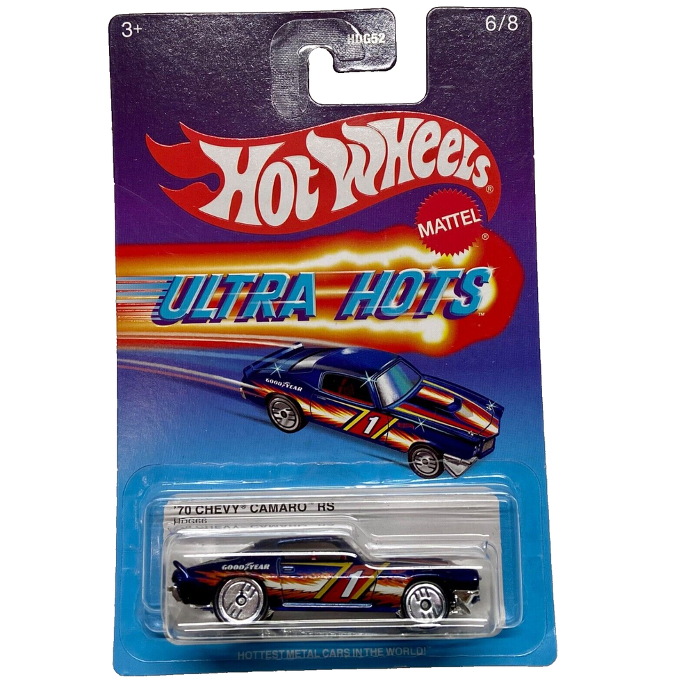 Hot Wheels 70 Chevy Camaro RS Ultra Hots Blue 1:64 Diecast Model Car HDG66