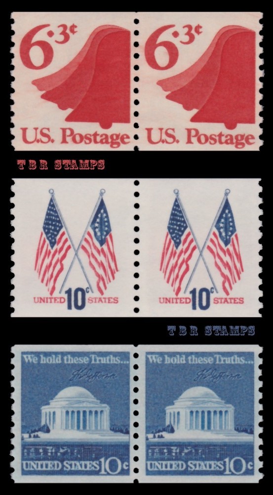 1518-20 1519 1520 Regular Issue Coil Pairs 1973-74 Complete Set 3 MNH - Buy Now-image