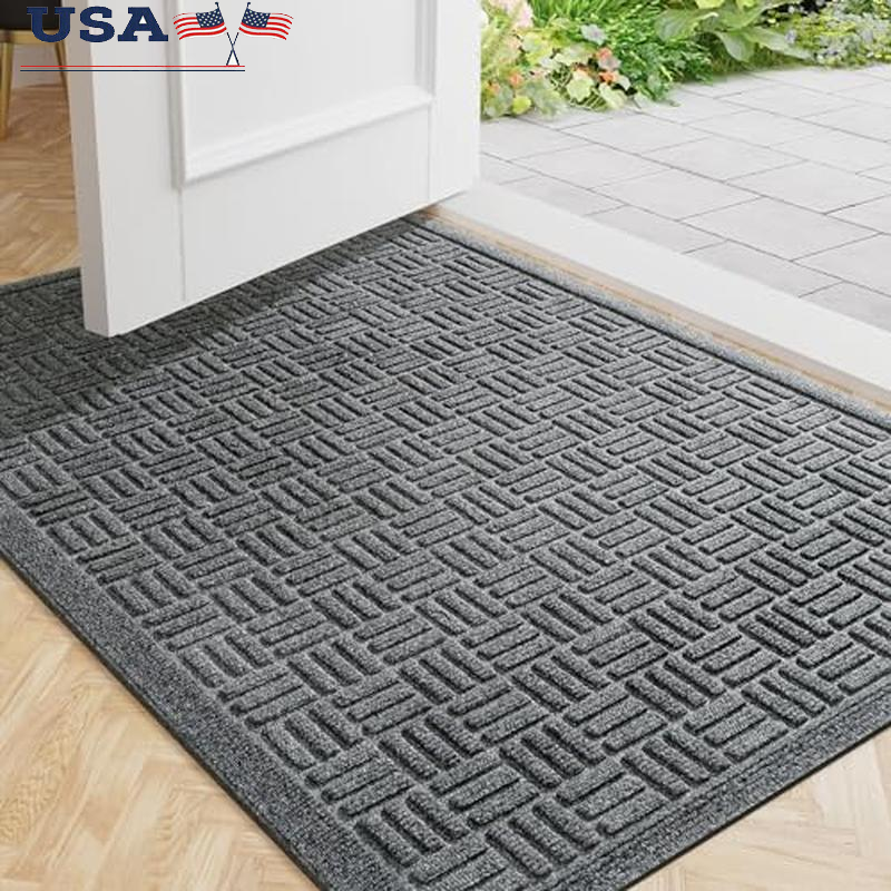 Non-Slip Outdoor Indoor Door Mat for High Traffic Entryway Traps Dirt US