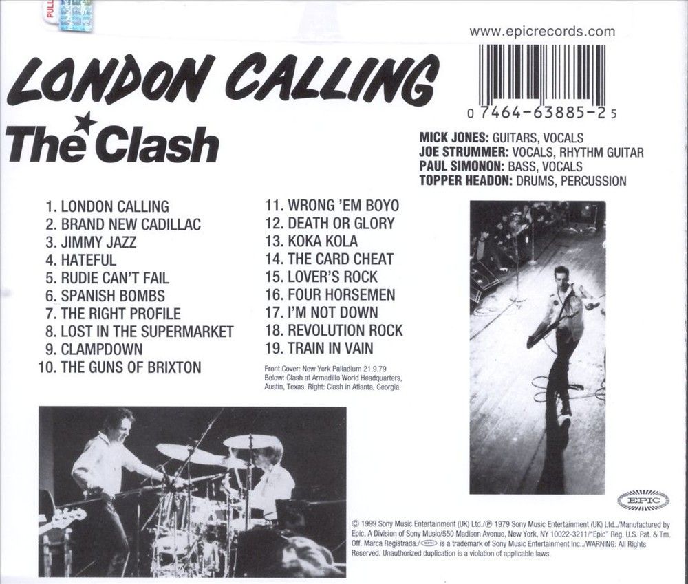 THE CLASH LONDON CALLING NEW CD