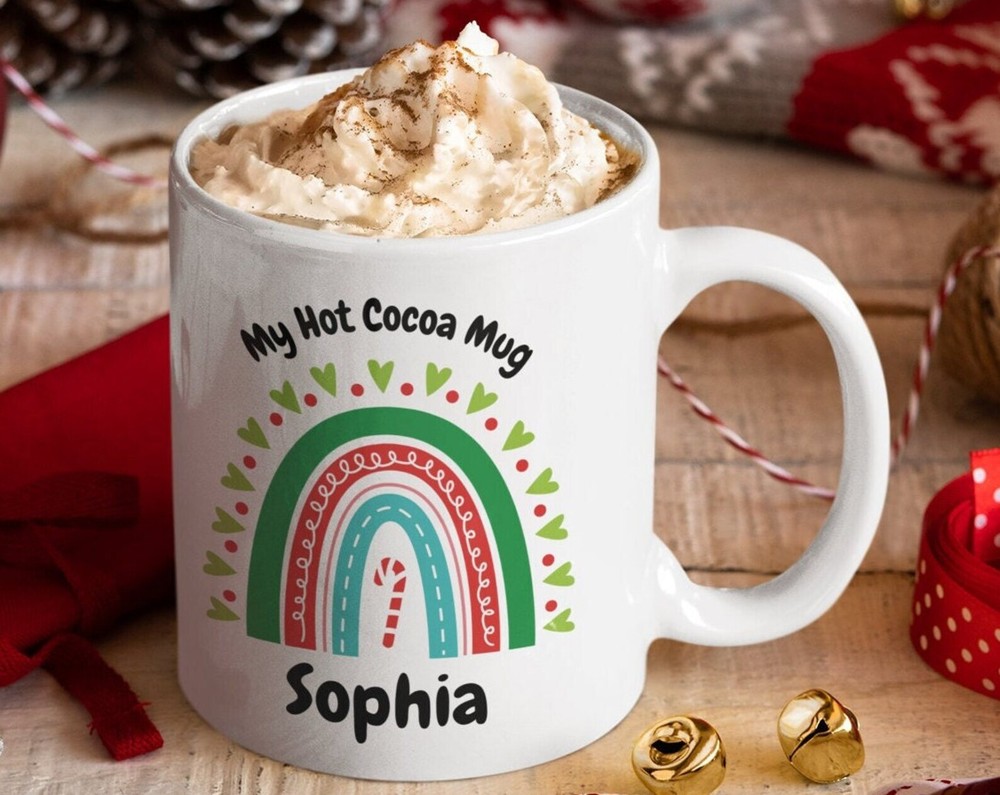 Cocoa Mug Kids Christmas Mug Christmas Gifts Happy Holiday Mug Merry Christmas