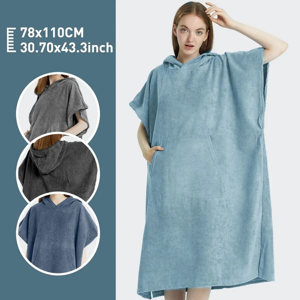Surf Poncho Towel Poncho Quick-Dry Towel Hoodie Microfiber Beach Robe New