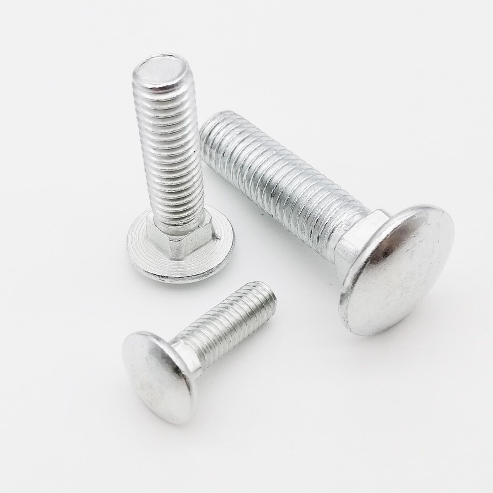 10pcs M4 GB12 Steel Truss Round Head Square Neck Carriage Screw Coach Bolt