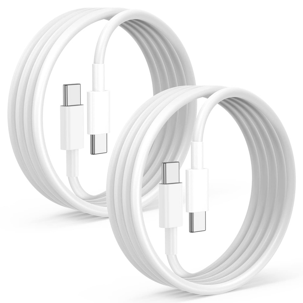2Pack USB C to USB C Cable for Apple iPhone 15 6 Feet Type C Fast Charging Co...